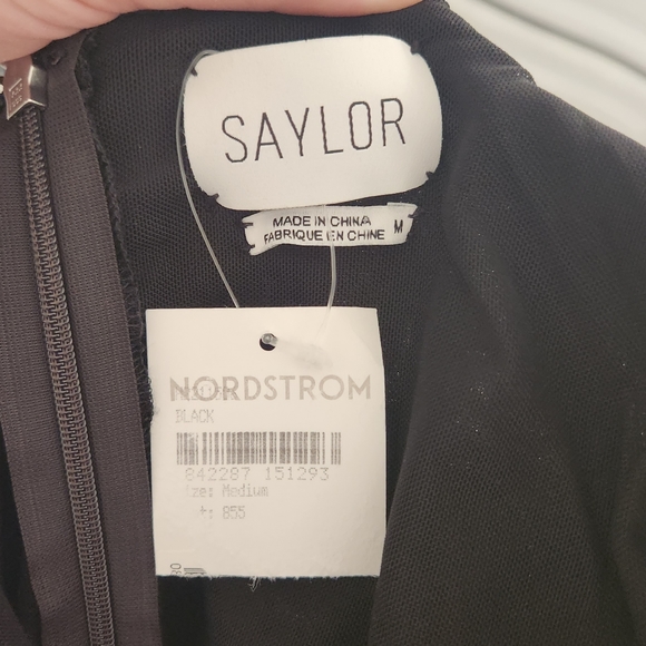 Saylor Nollie Velvet Rainbow Rhinestone Mini Dress Black Medium NWT NEW - Picture 7 of 8